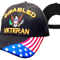 Disable Veteran Eagle w/Flag bill Cap