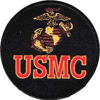 USMC with Globe & Anchor Logo Iron-On Patch 4''