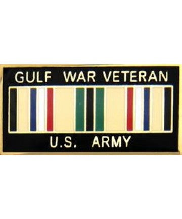 Gulf War Veteran United States Army with Ribbon Pin(1 1/8 inch)