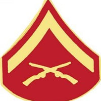 Marine Corps Lance Corporal (LCpl / E-3) Rank Insignia Pin  (3/4 inch)