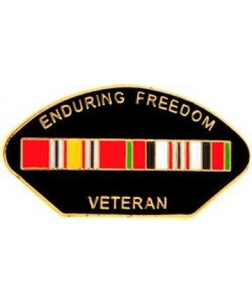 Afghanistan Operation Enduring Freedom Veteran with Ribbons Pin(1 1/4 inch)