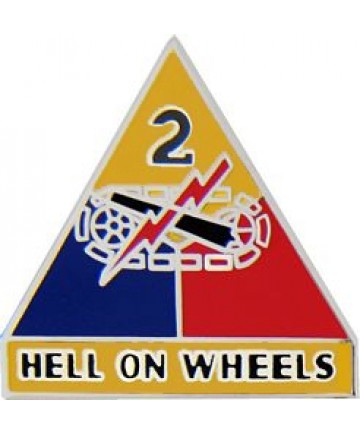 2nd Armored Division Hell On Wheels Pin - 14739 (1 inch)