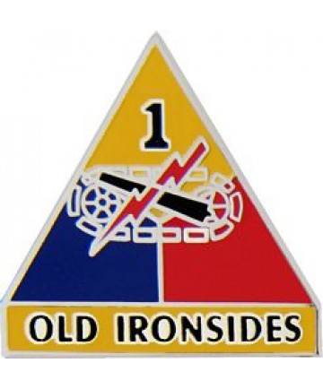 1st Armored Division Old Ironsides Pin( 1 inch)