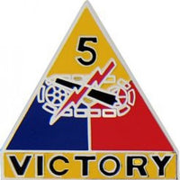 5th Armored Division Victory Pin -  (1 inch)