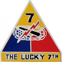 7th Armored Division The Lucky 7th Pin - 15516 (1 inch)