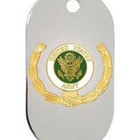 United States Army Insignia with Wreath Dog Tag Necklace - 15778-DTNC
