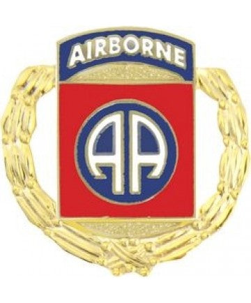 82nd Airborne Division with Wreath Pin - 15839 (1 1/8 inch)