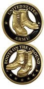 United States Army Boots On The Ground Challenge Coins