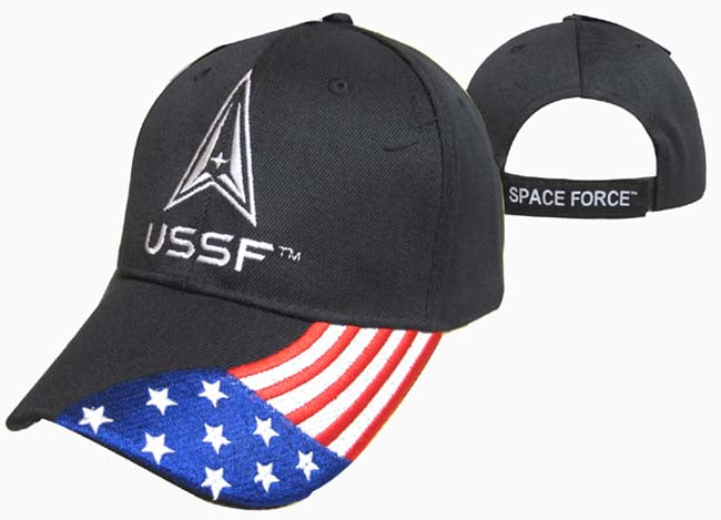 US Space Force Logo w/ flag on bill Cap