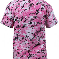 Pink Camoflauge Digital Short Sleeve Tee Shirt