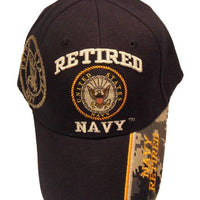 1412-CP-NBL. Retired Navy Emblem Shadow Cap - Navy Blue