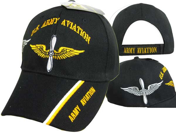 Army Aviation Cap 100% acrylic baseball cap. Official US Army Licensed Cap.
