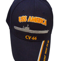 1566-CP-NBL. USS America CV-66 Cap