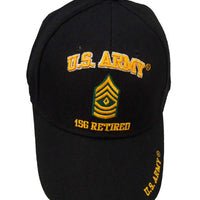 1386-CP-BLK. US Army 1SG Retired Cap