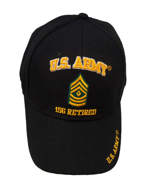 1386-CP-BLK. US Army 1SG Retired Cap