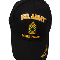 1383-CP-BLK. US Army MSG Retired Cap
