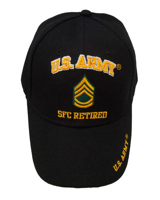 1382-CP-BLK. US Army SFC Retired Cap