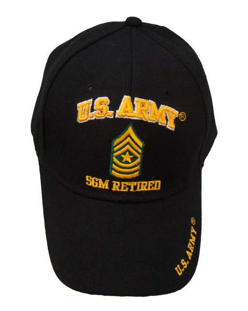 1384-CP-BLK. US Army SGM Retired Cap