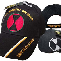 7th Infantry Cap. 100% acrylic baseball cap. Official US Army Licensed Product.
