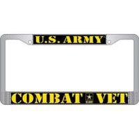 Army Combat Veteran License Plate Frame