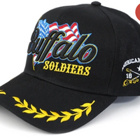 Buffalo Soldiers US Army Adjustable Cap Black