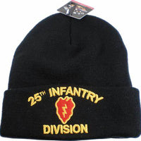 25th Infantry Cuffed Beanie Watch Cap (Black)