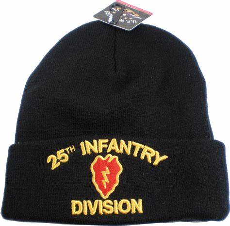 25th Infantry Cuffed Beanie Watch Cap (Black)