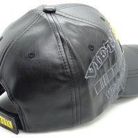 Vietnam Veteran  P.U Leather Cap