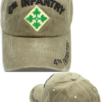 4th Infantry Pigment Washed Cotton Military Cap