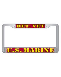 Retired Veteran Marines License Plate Frame