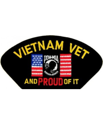 Vietnam Vet and Proud of It Black Patch