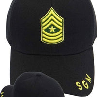 US Army SGM Sergeant Major E-9 Army Military Rank Cap Hat