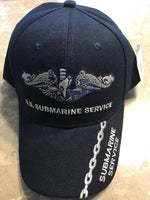 
              U.S Submarine Service w/Chain Cap
            