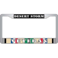 Desert Storm Veteran Licence Plate Frame (Chrome)