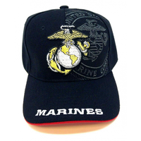 United States Marines Corp Logo Black Cap