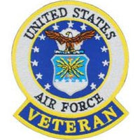 United States Air Force Veteran Patch- White Trim