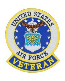 United States Air Force Veteran Patch- White Trim