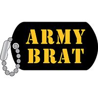 Army Brat Dog Tag Hat Pin