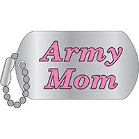 Army Mom Dog Tag Hat Pin