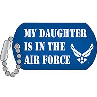USAF Daughter Dog Tag Hat Pin