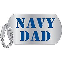 Navy Dad Dog Tag Hat Pin