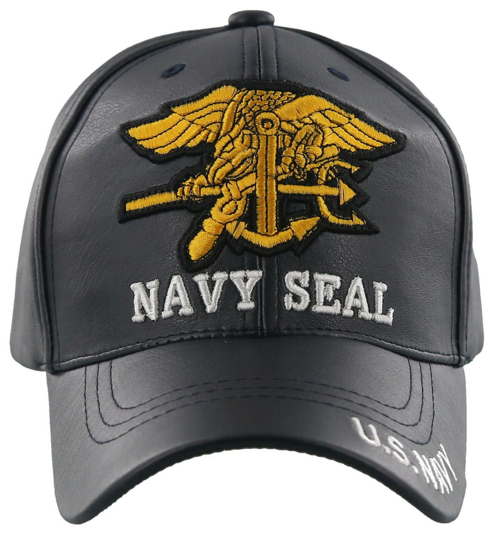 Navy Seal P.U. Leather Cap