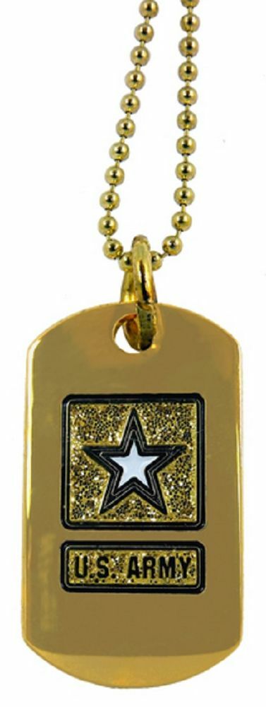 Army Gold Shimmer Ladies Dog Tag/Key Chain