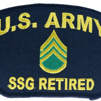 U.S. Army SSG Retired Patch 5X3