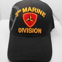 3rd Marine Division U.S. Military Cap Hat Official Black