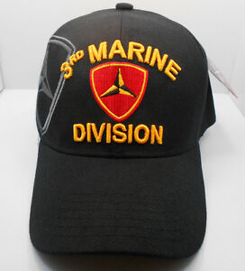 3rd Marine Division U.S. Military Cap Hat Official Black