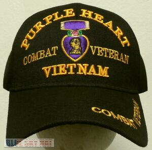 Purple Heart Combat Veteran Vietnam Veteran Cap