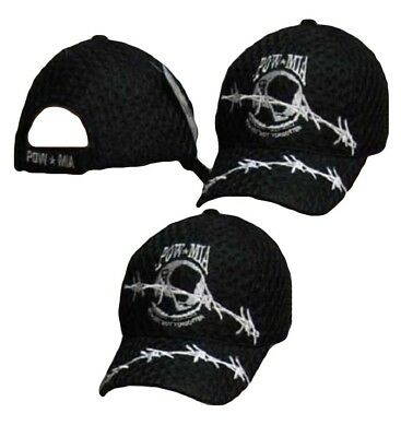 POW MIA Barbed  Wire Mesh Cap