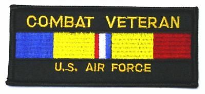 COMBAT VETERAN US AIR FORCE VEST PATCH PATCH 4x2