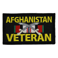 Afghanistan Veteran - 2" x 3" Hook & Loop 2 Piece Black Patch